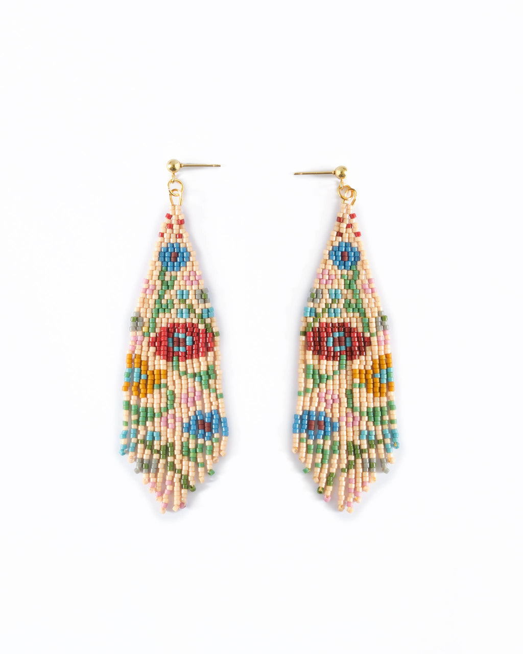 Wildflower Fringe Earrings (White)