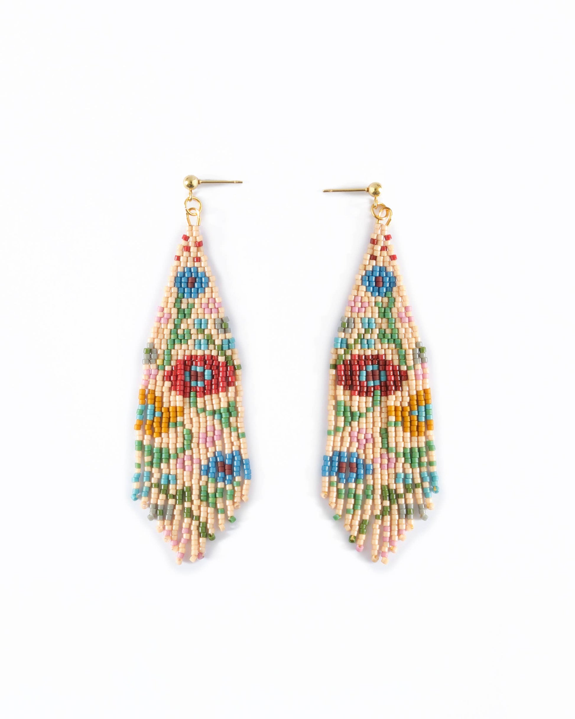 Wildflower Fringe Earrings (White)