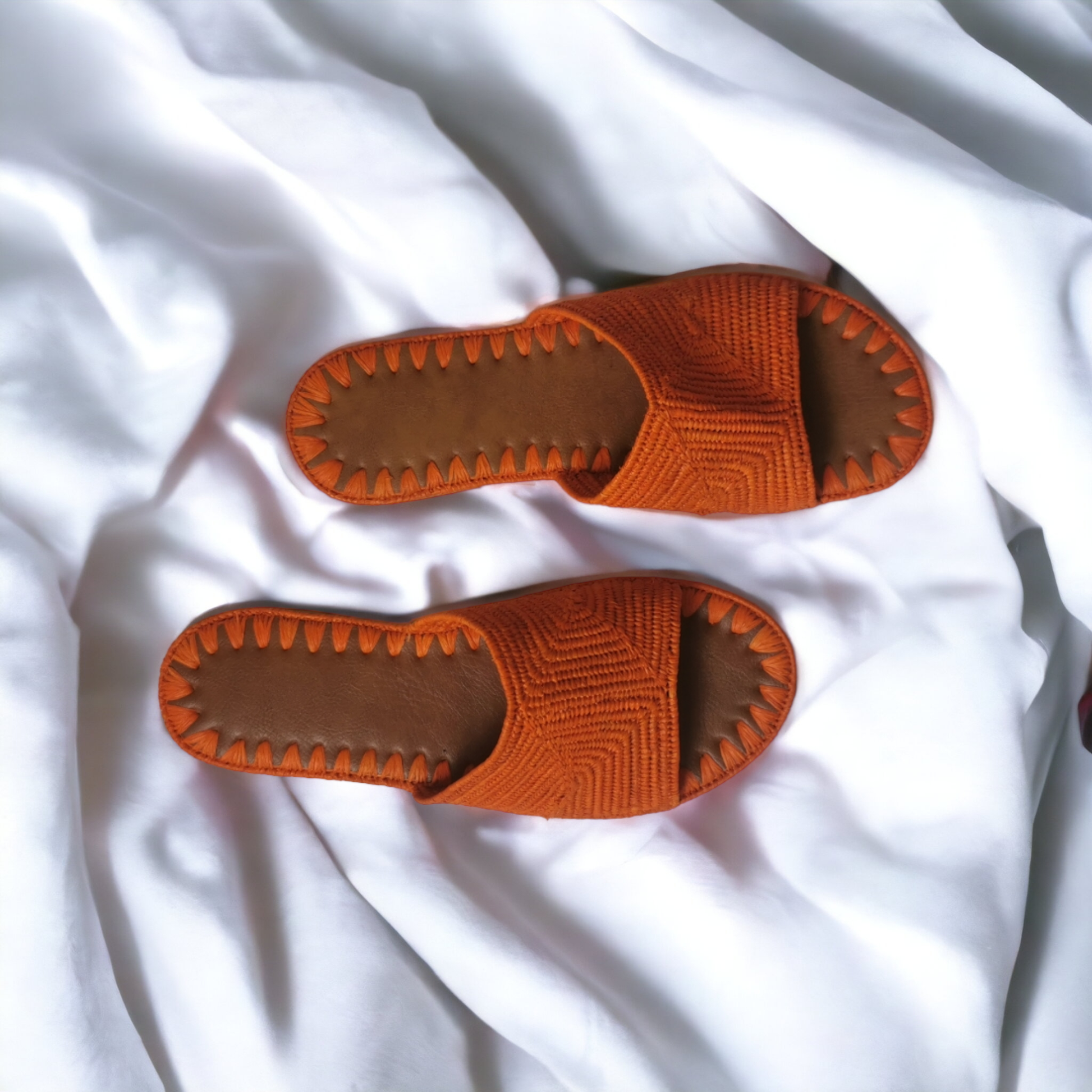 Moroccan Sandals in natural Raffia