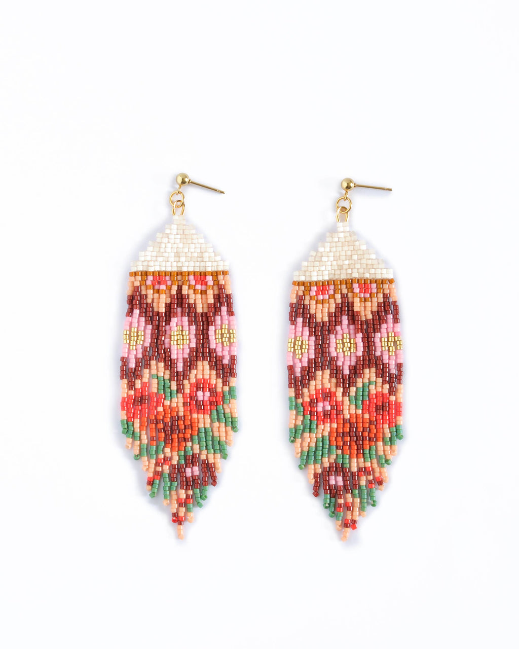 Huipil-Inspired Fringe Earrings (Sweet Escape)