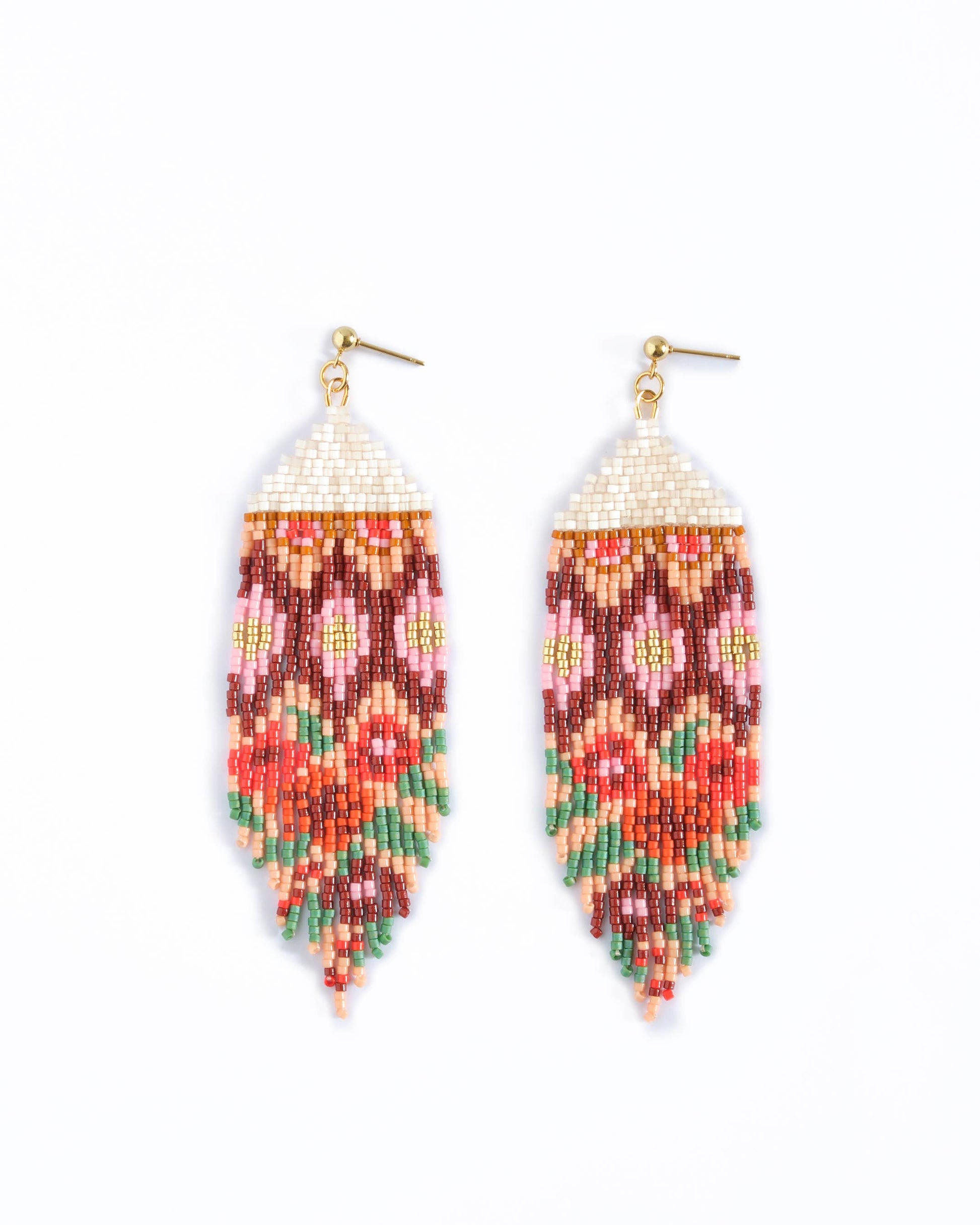 Huipil-Inspired Fringe Earrings (Sweet Escape)