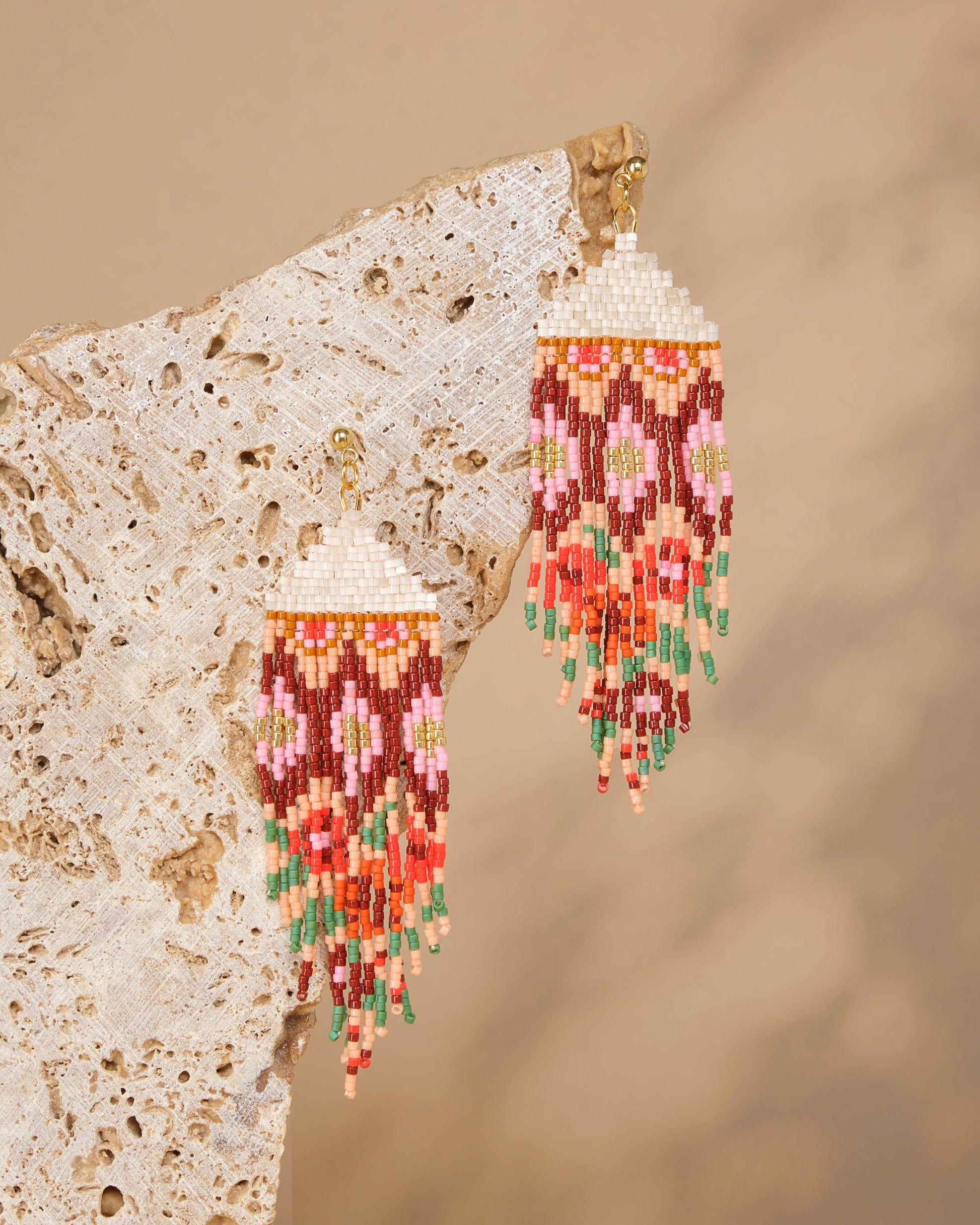 Huipil-Inspired Fringe Earrings (Sweet Escape)