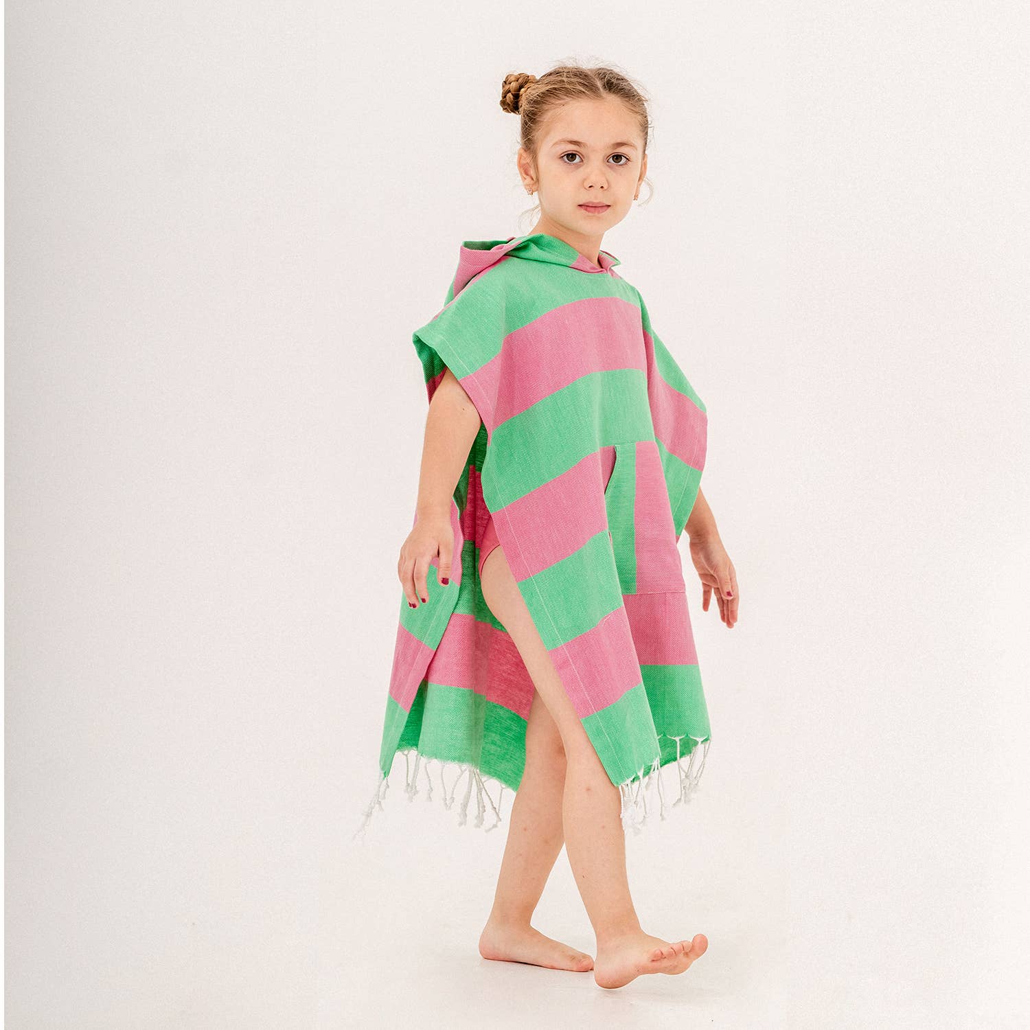 Kids Summer Hooded Poncho Changing Swimming Beach Baby Towel