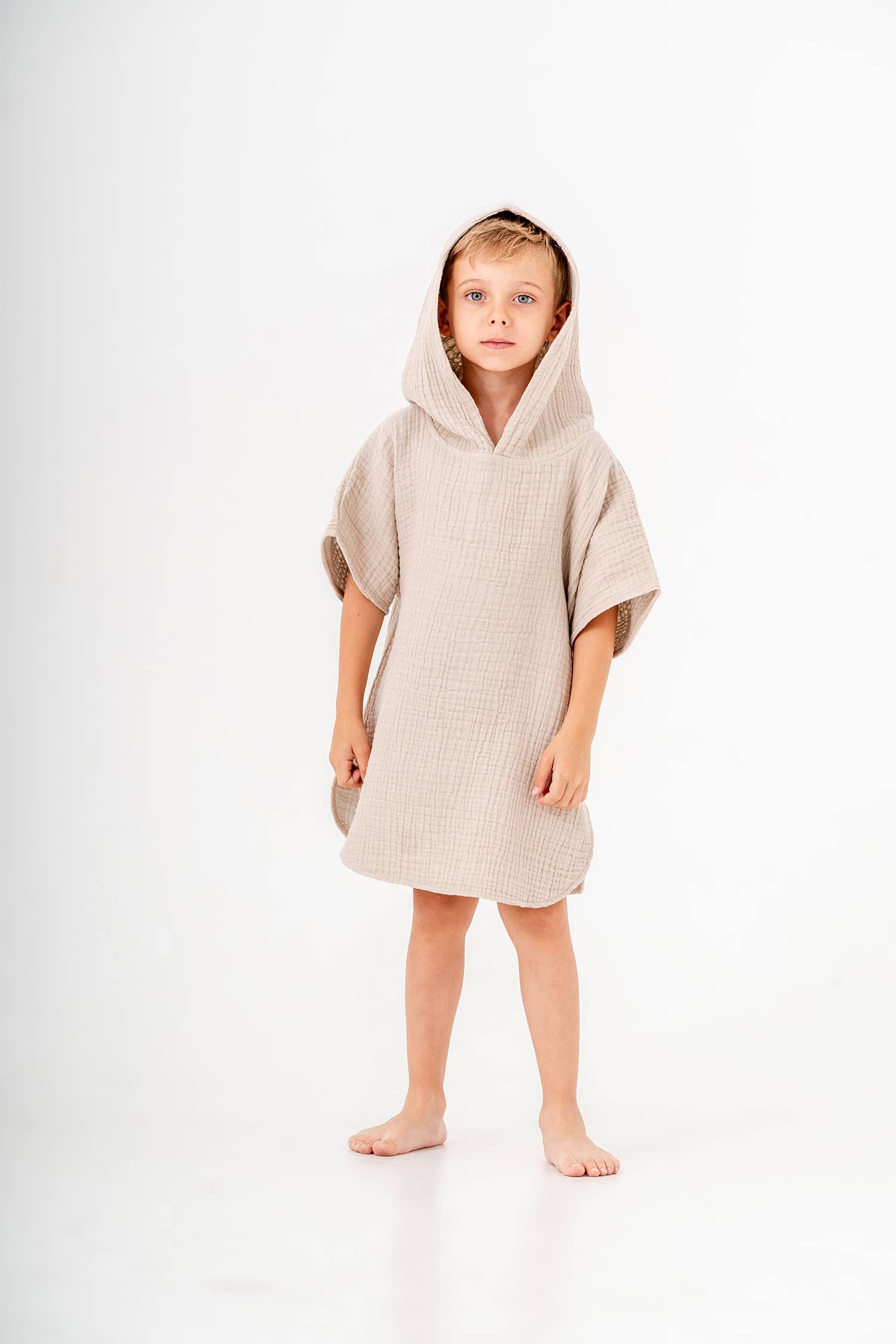 Kids Summer Hooded Poncho Surf Changing Swimming Beach Towel