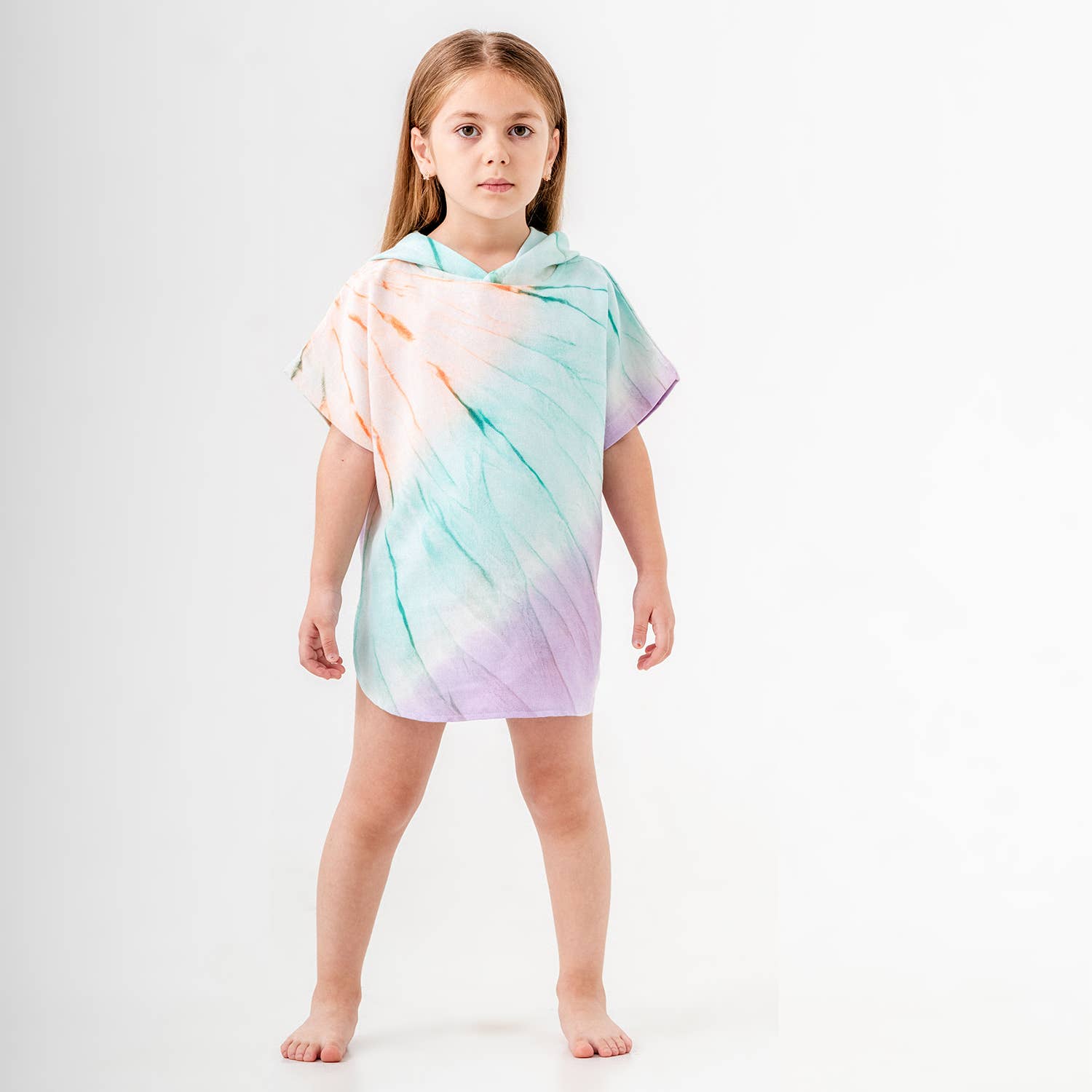 Kids Summer Hooded Poncho Surf Changing Swimming Beach Towel