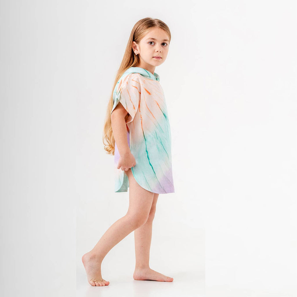 Kids Summer Hooded Poncho Surf Changing Swimming Beach Towel