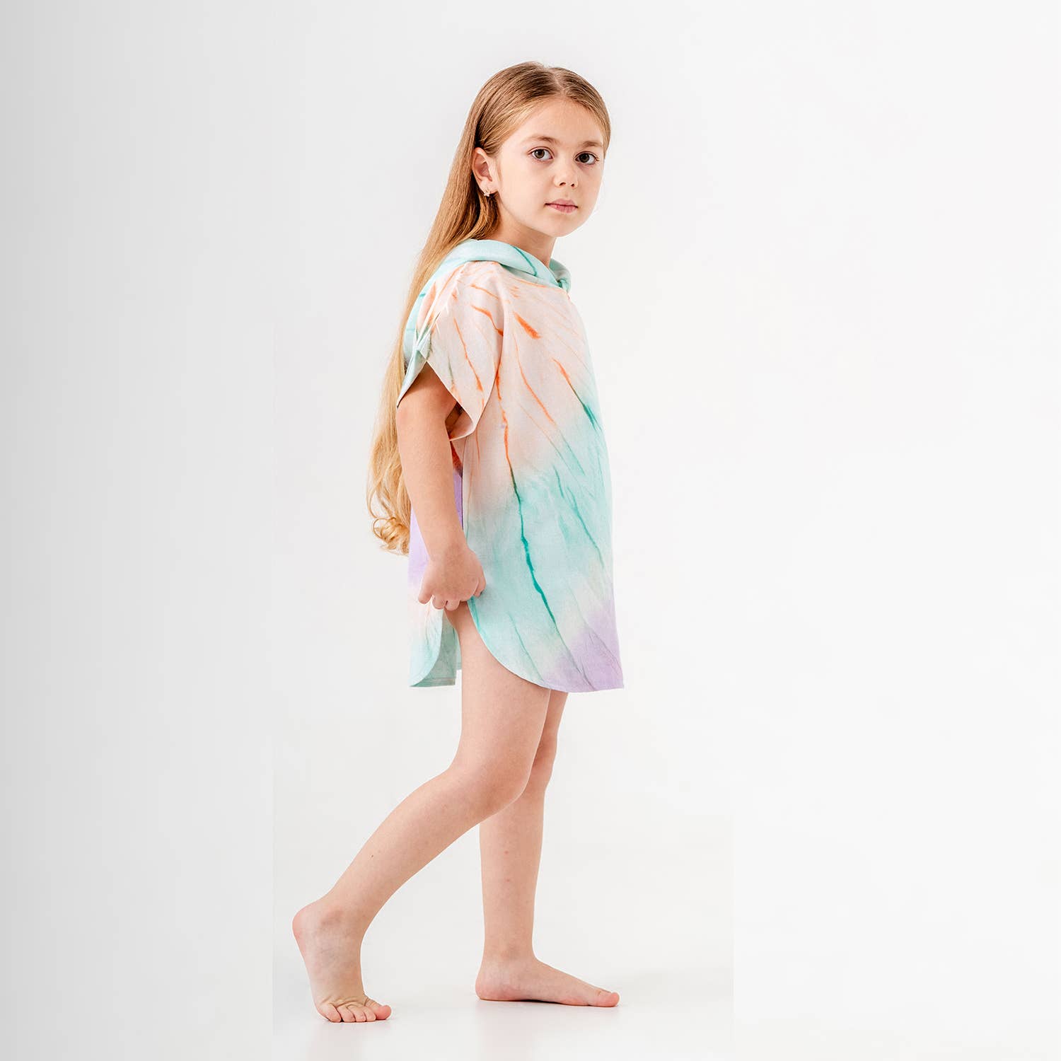Kids Summer Hooded Poncho Surf Changing Swimming Beach Towel