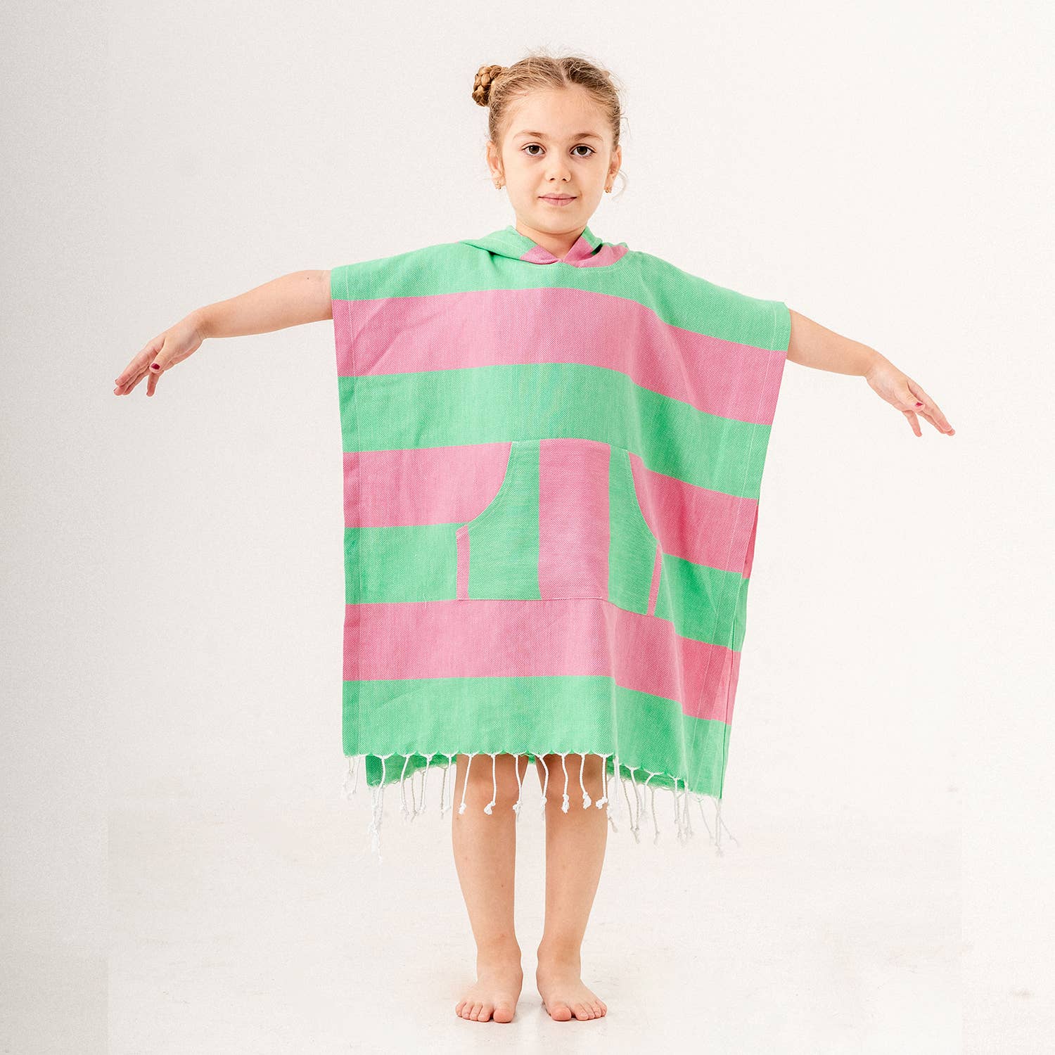 Kids Summer Hooded Poncho Changing Swimming Beach Baby Towel
