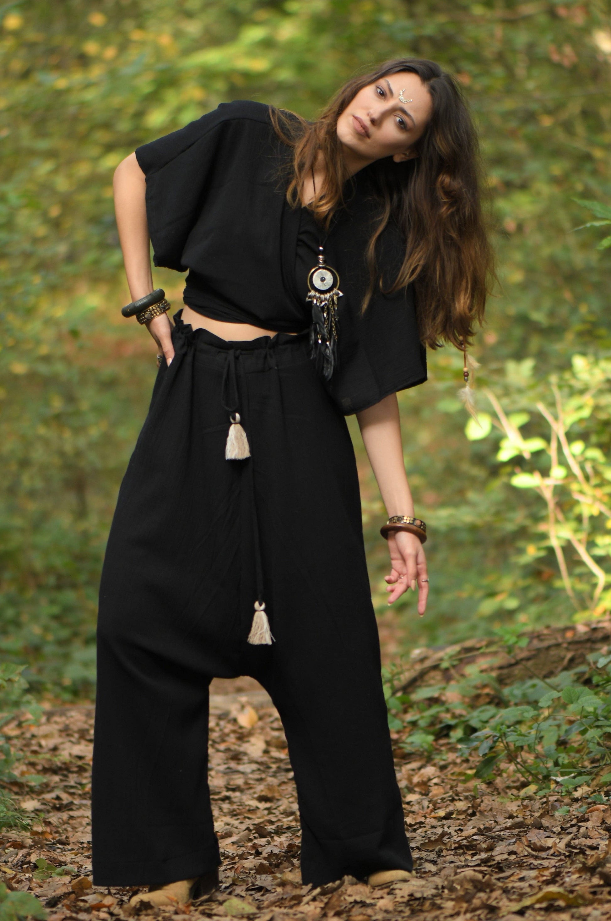 Anetos wrap top + harem pant set
