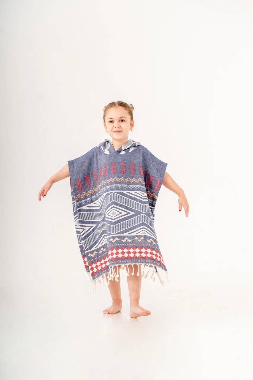 Kid Hooded Poncho Surf Changing Swimming Beach Towel Shower