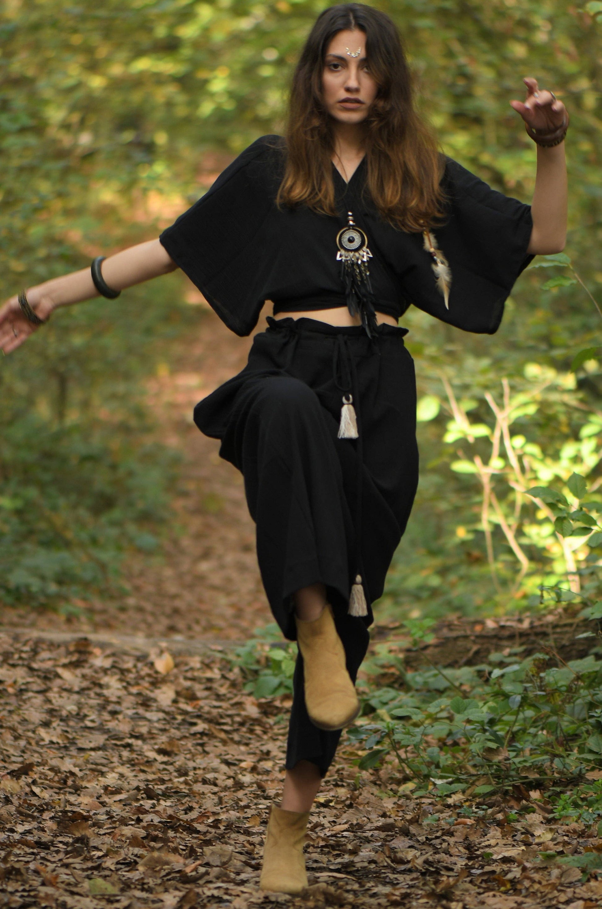 Anetos wrap top + harem pant set
