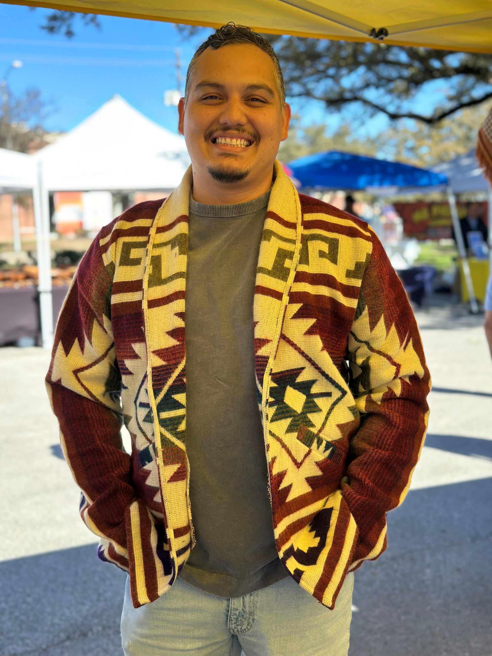 Repurposed Sweater Jackets from Damaged Blankets