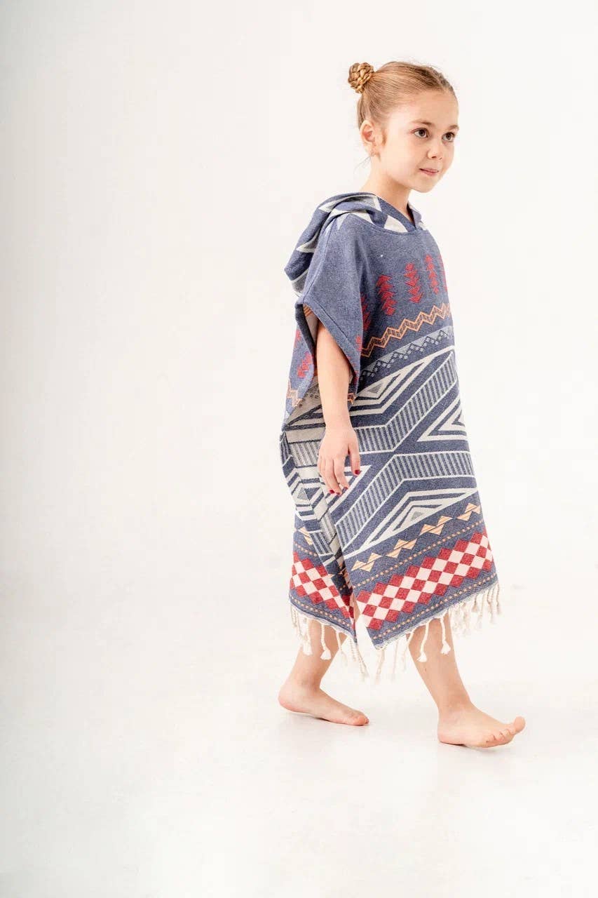 Kid Hooded Poncho Surf Changing Swimming Beach Towel Shower