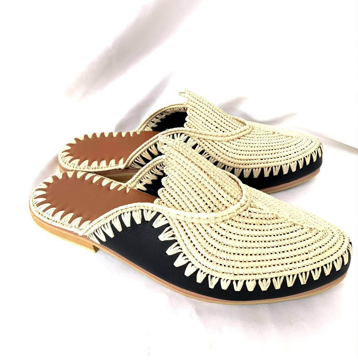 Comfortable Slippers Raffia Sandals for Womens