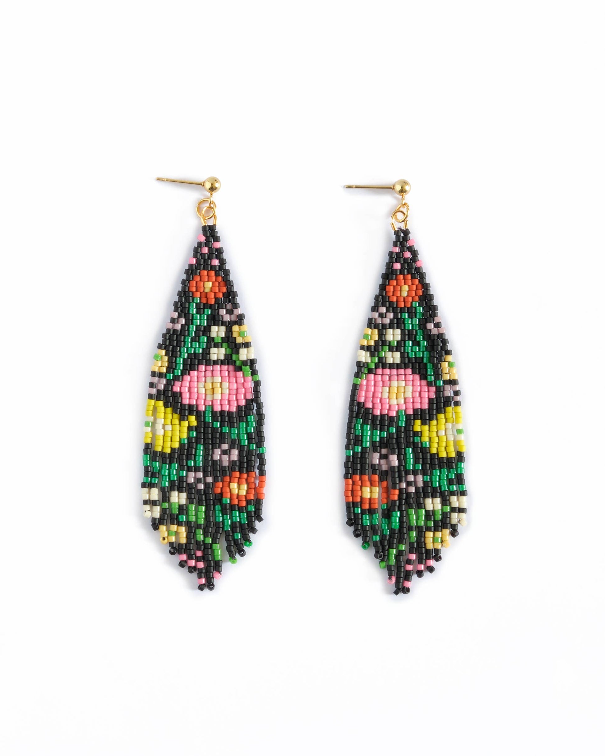 Wildflower Fringe Earrings (White)