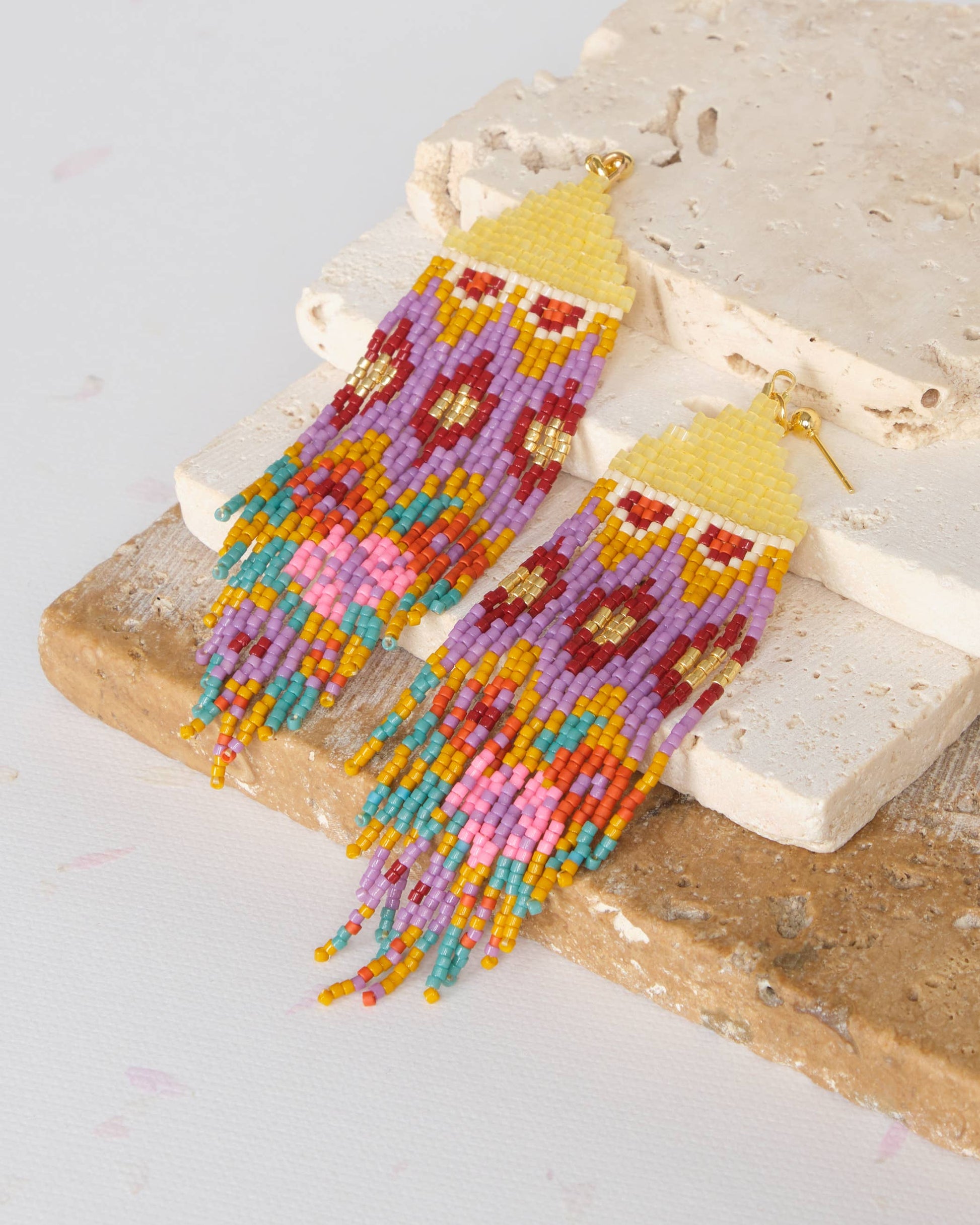 Huipil-Inspired Fringe Earring