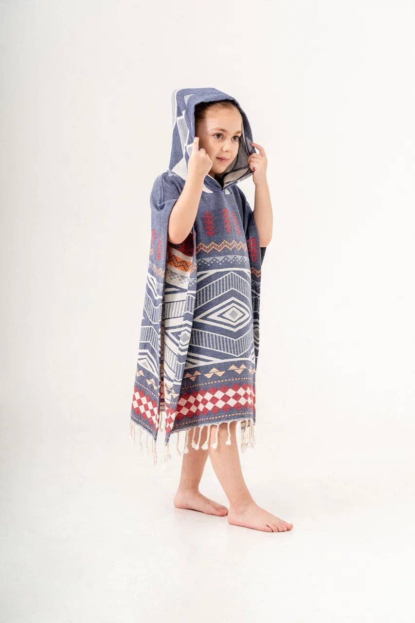 Kid Hooded Poncho Surf Changing Swimming Beach Towel Shower