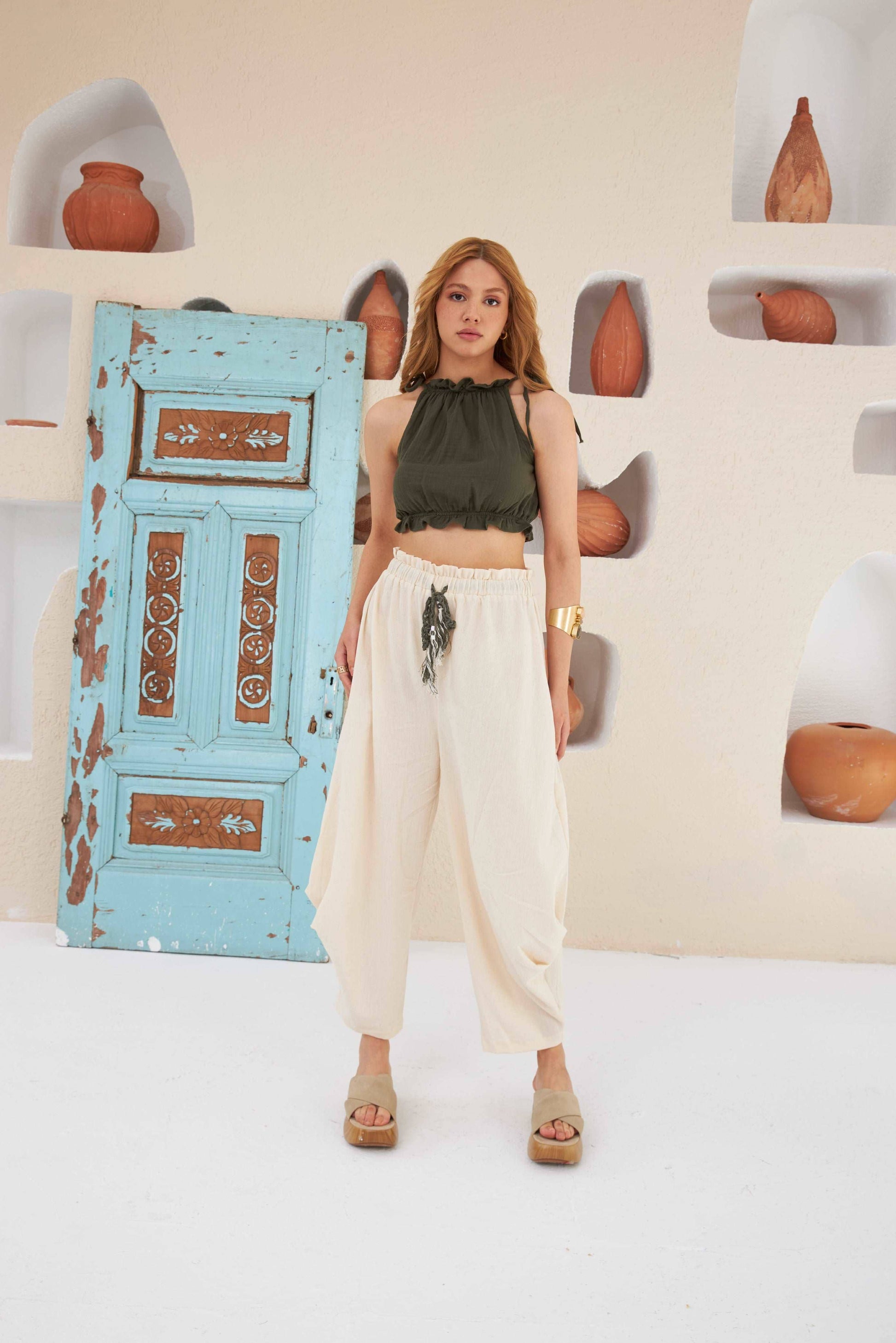 Porto Women's cotton harem pants