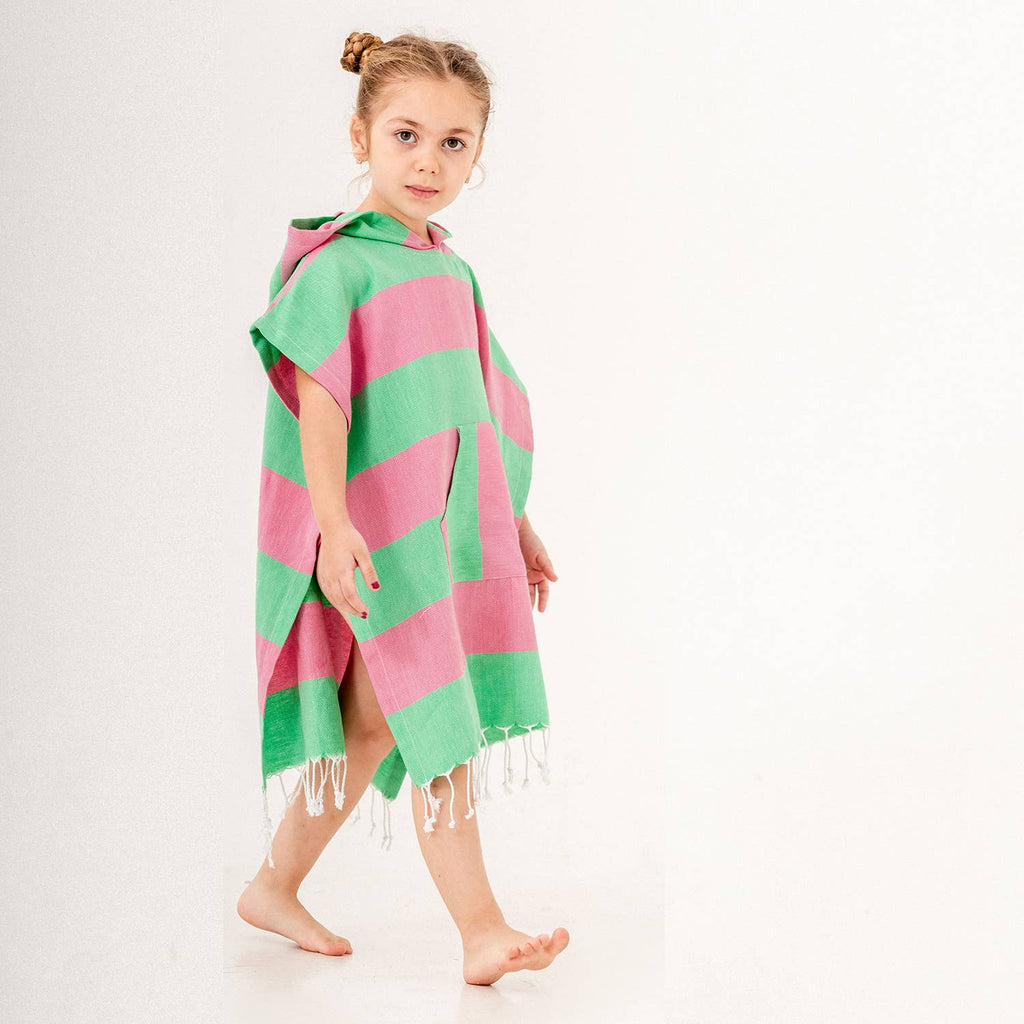 Kids Summer Hooded Poncho Changing Swimming Beach Baby Towel