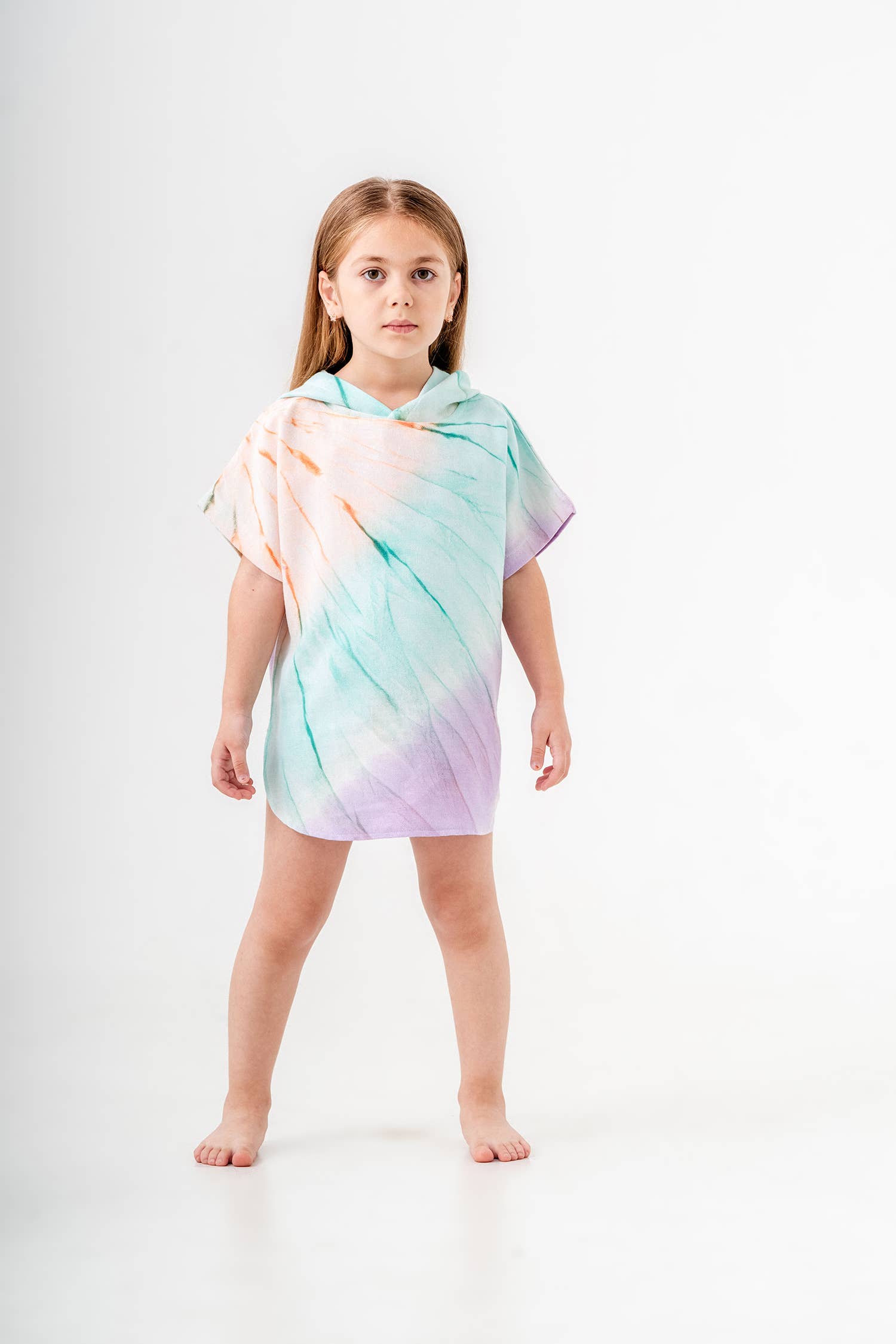 Kids Summer Hooded Poncho Surf Changing Swimming Beach Towel