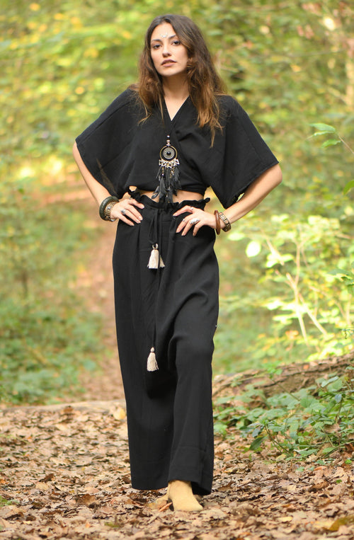 Anetos wrap top + harem pant set