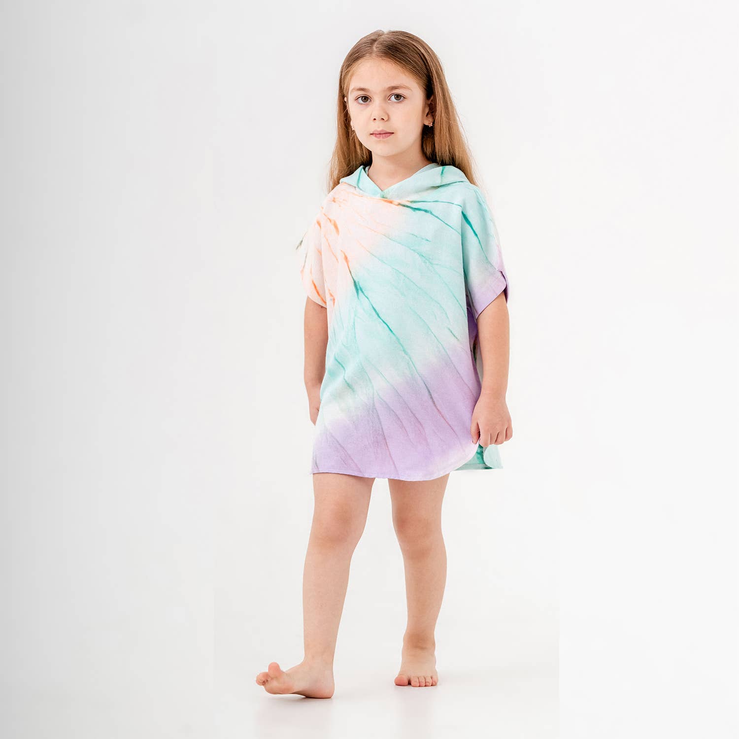 Kids Summer Hooded Poncho Surf Changing Swimming Beach Towel
