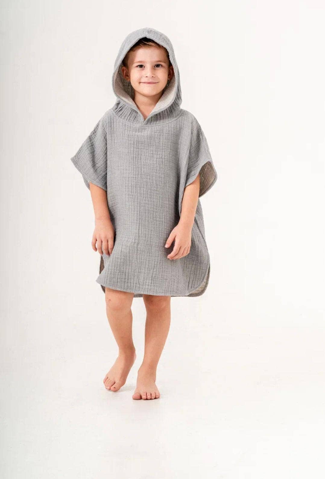 Kids Summer Hooded Poncho Surf Changing Swimming Beach Towel